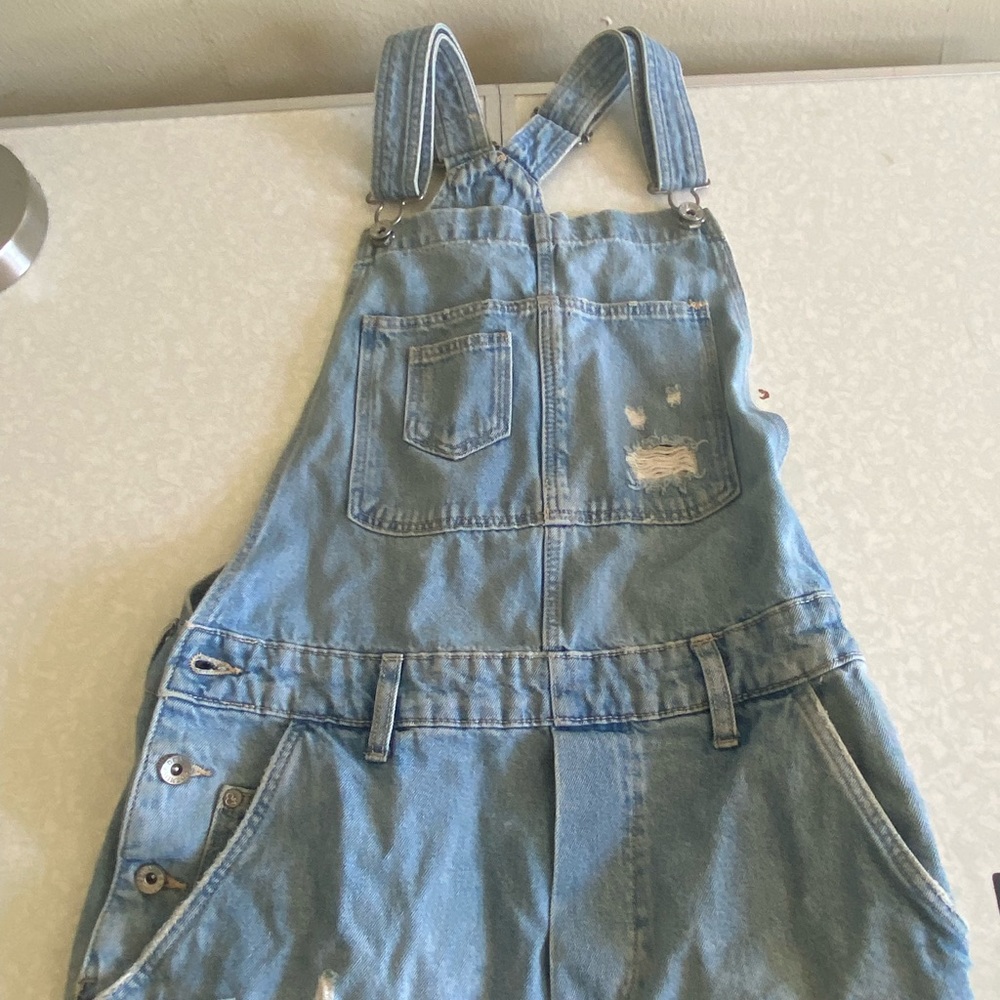 Denim Overall size 8  Short Distressed